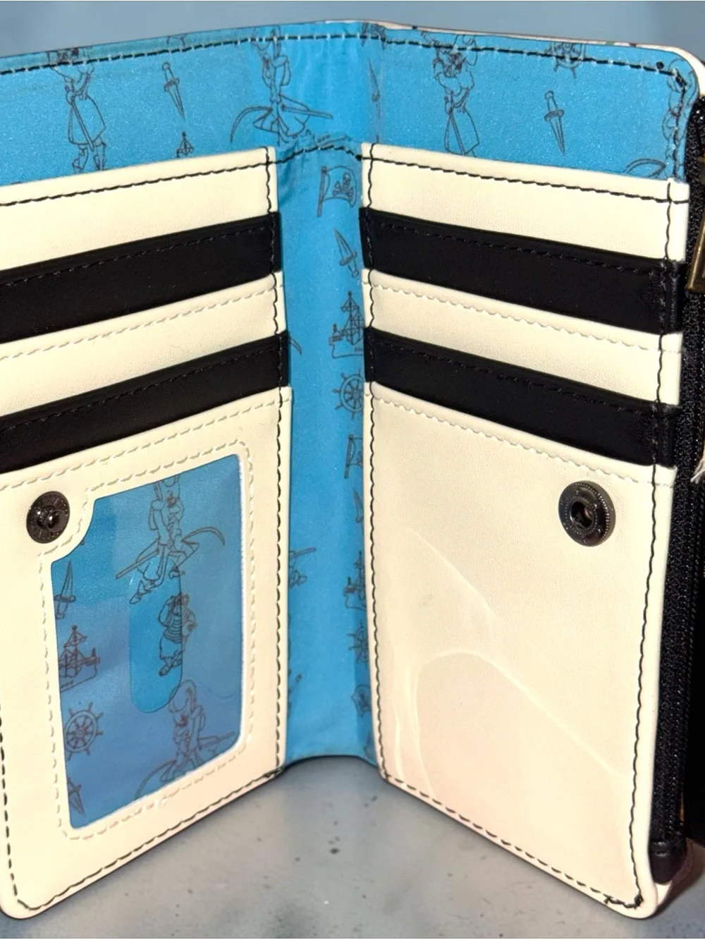 Loungefly Peter Pan & Captain Hook Pirate Skull Flap Wallet